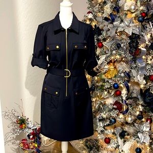 NEIMAN MARCUS NM,FRONT ZIPPERED DRESS